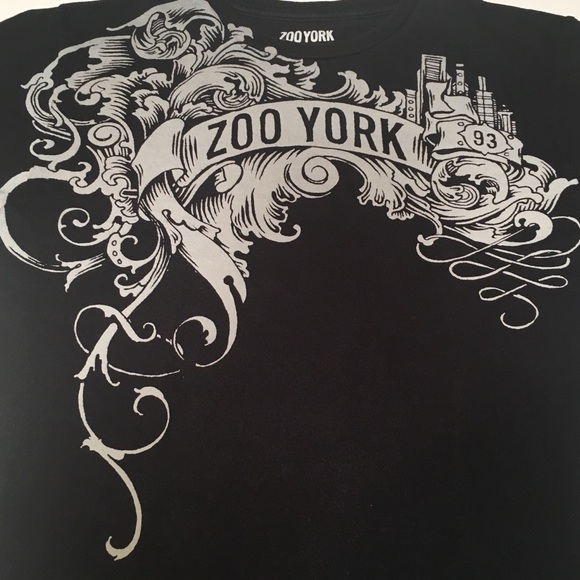 Zoo York Unisex Black Silver Logo Shirt Youth L/XL - Picture 3 of 6